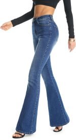 Women's Curvy Stretchy Bootcut Flare Denin Jeans
