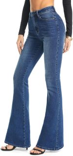 Women's Curvy Stretchy Bootcut Flare Denin Jeans - Image 2