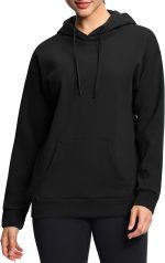 Women Basic Pullover Hoodie Loose fit Ultra Soft Fleece hooded Sweatshirt With Pockets - Image 2