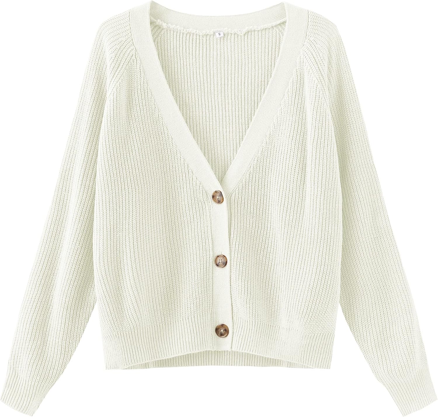 812OHdDfHML._AC_SL1500_.jpg Women Long Sleeve Knit Sweater Open Front Cardigan Button Loose Outerwear - Image 1