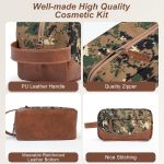 Travel Toiletry Bag for Men, Hanging Toiletry Organizer, Water Resistant Shaving Kit with Large Capacity for Travel Accessories (Camo-Green) - Image 2