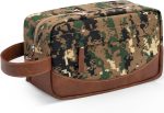 Travel Toiletry Bag for Men, Hanging Toiletry Organizer, Water Resistant Shaving Kit with Large Capacity for Travel Accessories (Camo-Green)